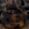 4 Pieces Brown Plastic Round Slider Buckle for Accessories Small 15mm Tortoise Hardware